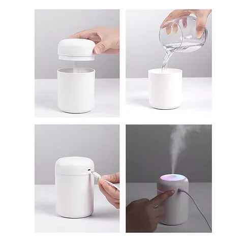 Светодиодный USB увлажнитель Aroma, белый