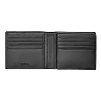 Card wallet with flap Classic Smooth Black