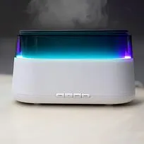 Светодиодный USB увлажнитель-ароматизатор Brava с часами с RGB подсветкой