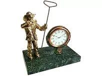 Настольный прибор  quot;Металлург quot;, золотистый/зеленый