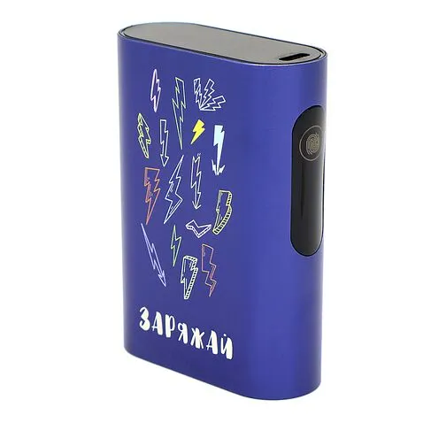 Внешний аккумулятор в металлическом корпусе Wōdan, сенсорный, 10000mAh, синий