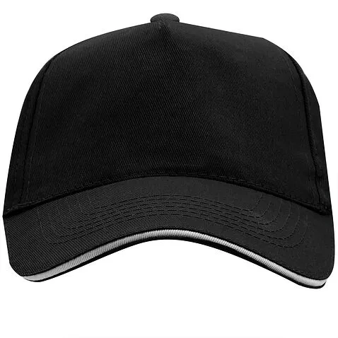 Бейсболка 5-панельная ERIS, Черный