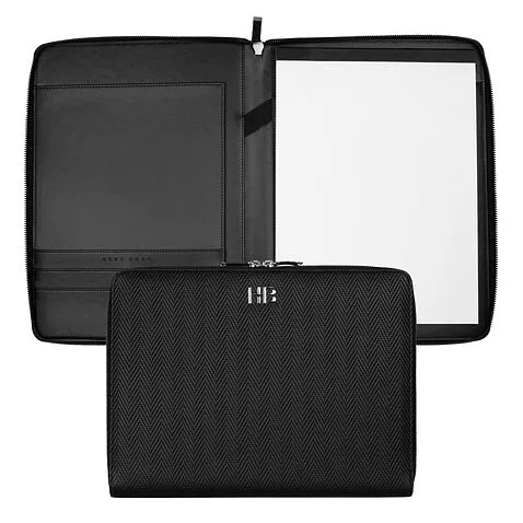 Папка для участника конференции формата А4 Herringbone Black