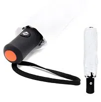 Автоматический противоштормовой зонт Vortex To Go, белый/оранжевый