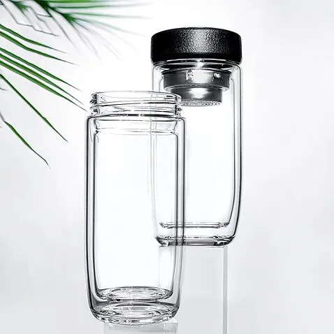 Термос стеклянный с LED-дисплеем Smartview, чёрный