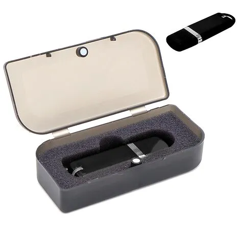 Флешка Shape с покрытием Софт Тач в футляре, черная