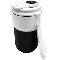 Термокружка вакуумная герметичная с дисплеем Clive To Go, белый/чёрный