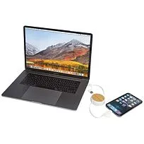 Chechia выдвижной кабель 5-в-1 из переработанной пластмассы длиной 100 см для синхронизации данных и быстрой зарядки мощность - Белый