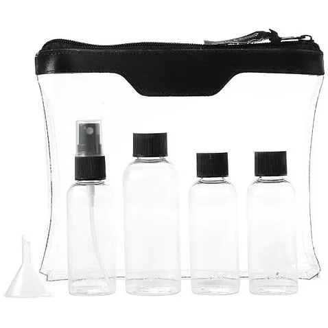 Одобренный дорожный набор бутылок для полетов Munich - сплошной черный