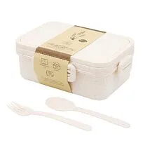 Ланчбокс (контейнер для еды) Inar из пшеничного волокна, бежевый.