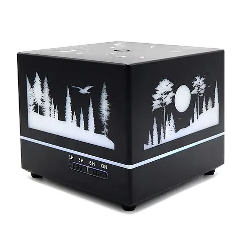 Светодиодный увлажнитель Wisdom с подсветкой гравировки, черный