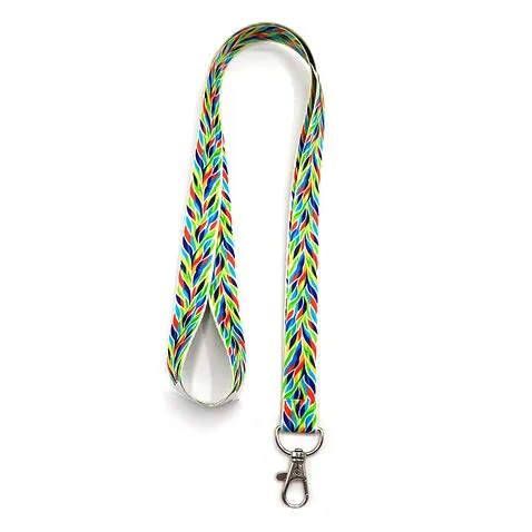 Ланъярд полноцветный Флоу с карабином, 20 мм