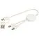 Citala кабель 5-в-1 из переработанной пластмассы длиной 30 см для синхронизации данных и быстрой зарядки мощностью 27 Вт - Белый