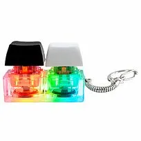 Брелок KeyDuo с LED подсветкой, чёрно-белый