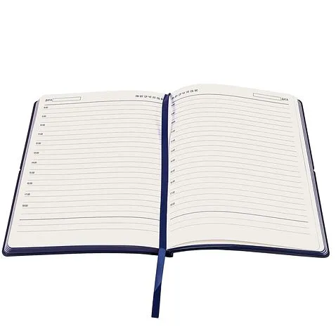 Ежедневник A5 недатированный Massimo в мягком переплёте, темно-синий