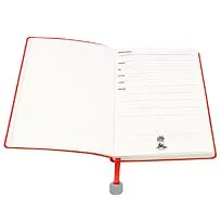 Ежедневник A5 недатированный Farfalla в мягком переплёте, красный 