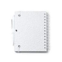 Блокнот А5 DURAN в твёрдом переплёте с ручкой, белый