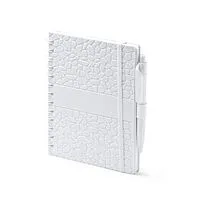 Блокнот А5 DURAN в твёрдом переплёте с ручкой, белый