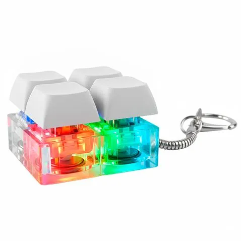 Брелок Press Anti Stress с LED подсветкой, белый