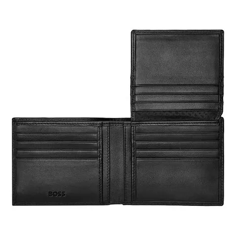 Card wallet with flap Iconic Black