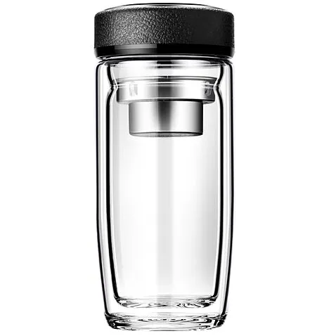 Термос стеклянный с LED-дисплеем Smartview, чёрный