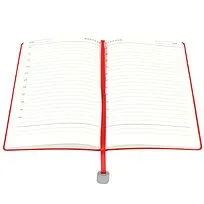 Ежедневник A5 недатированный Farfalla в мягком переплёте, красный 