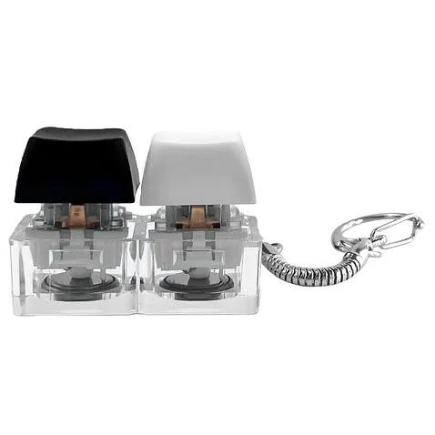 Брелок KeyDuo с LED подсветкой, чёрно-белый