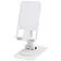 Складной держатель Alhena для телефона из переработанного пластика с металлической настольной подставкой - Белый