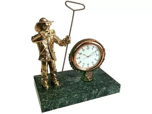 Настольный прибор  quot;Металлург quot;, золотистый/зеленый