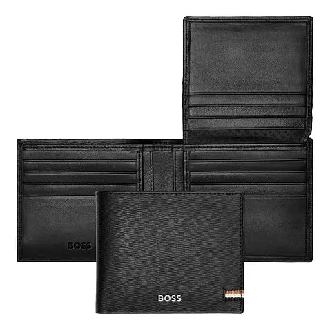 Card wallet with flap Iconic Black