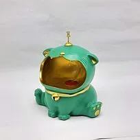 Статуэтка хранитель Кот большой, изумруд