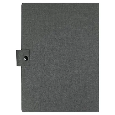 Блокнот А5 Tasmania, в твердой обложке со стикерами в линейку, серый