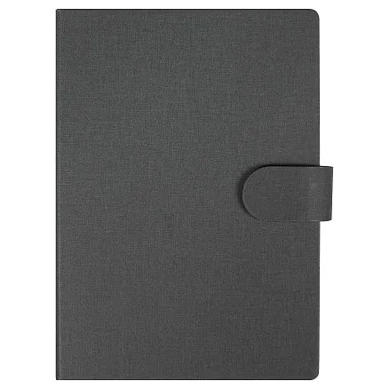 Блокнот А5 Tasmania, в твердой обложке со стикерами в линейку, серый