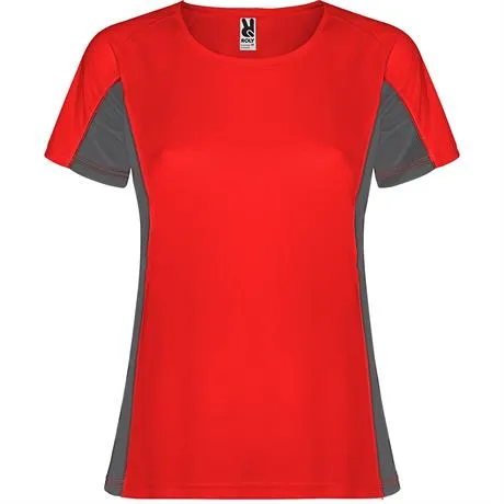 Спортивная футболка SHANGHAI WOMAN женская, КРАСНЫЙ/ТЕМНЫЙ ГРАФИТ XL