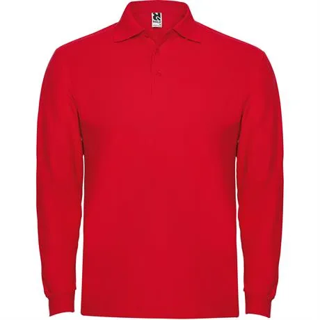 Футболка поло ESTRELLA L/S мужская, КРАСНЫЙ XL