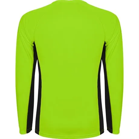 Спортивная футболка SHANGHAI L/S мужская, ФЛУОРЕСЦЕНТНЫЙ ЗЕЛЕНЫЙ/ЧЕРНЫЙ XL