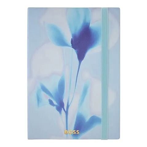 Блокнот формата А5 Holographic Flower Light Blue Lined