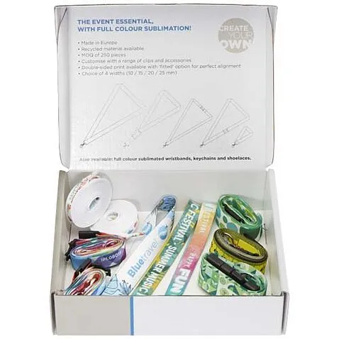 Коробка с образцами ремешков с использованием методов сублимационной печати - Белый