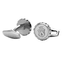 Запонки Button Shinny Chrome