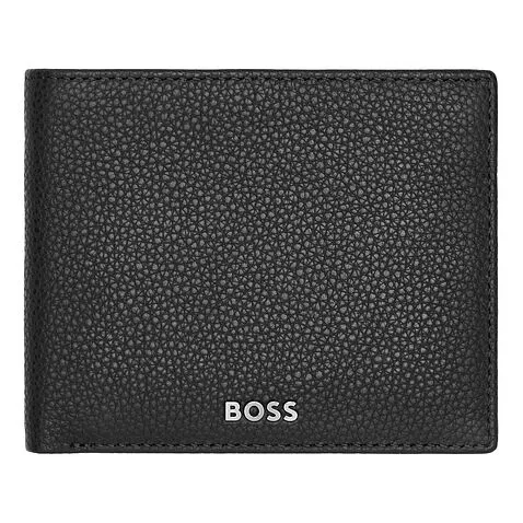Card wallet with flap Classic Grained Black