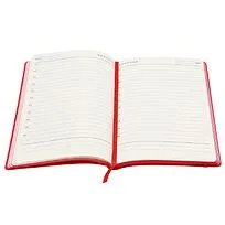 Ежедневник A5 недатированный Dante в мягком переплёте софт-тач, красный