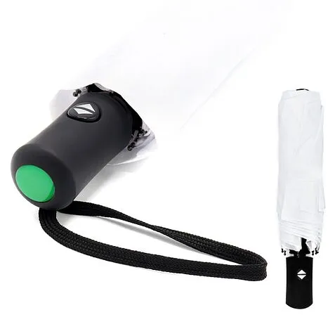 Автоматический противоштормовой зонт Vortex To Go, белый/зелёный