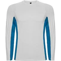 Спортивная футболка SHANGHAI L/S мужская, БЕЛЫЙ/КОРОЛЕВСКИЙ СИНИЙ S