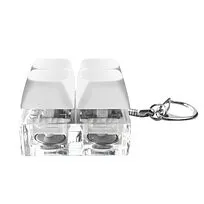 Брелок Press Anti Stress с LED подсветкой (фонарик), белый