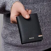 Card holder with flap Iconic Black