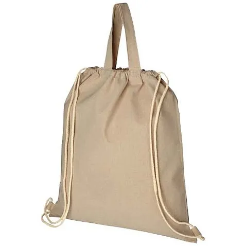Рюкзак со шнурком Pheebs из 210 г/м² переработанного хлопка - Natural
