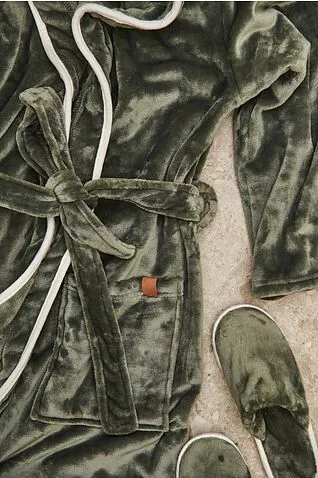 Банный халат VINGA Louis из rPET GRS, S-M, унисекс, 350 г/м²