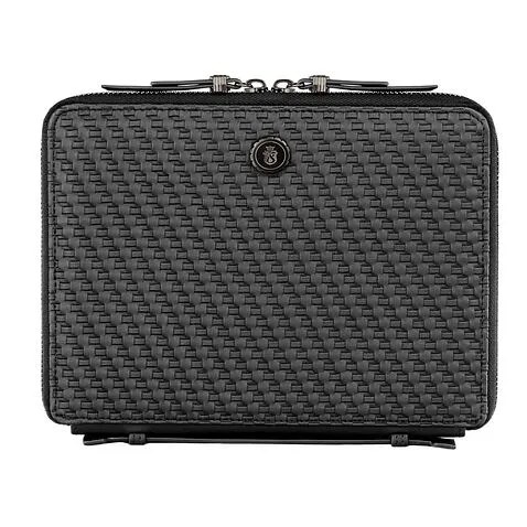 Папка для участника конференции формата А5 Interlace Black