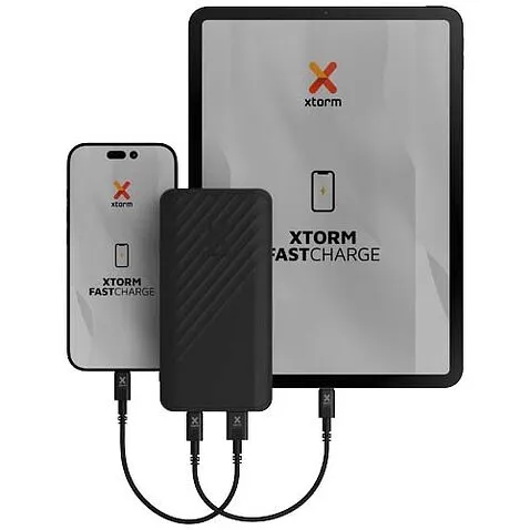 Xtorm XG220 Go2 портативное зарядное устройство с быстрой зарядкой, 15 Вт, 20 000 мАч  - сплошной черный