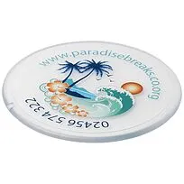 Круглая подставка Renzo из пластмассы - прозрачный